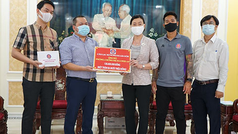 CLB Sài Gòn ủng hộ 130 triệu VNĐ phòng chống dịch Covid-19